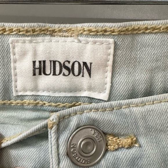 Hudson Blair Jeans High Waist Light Wash Straight Crop Jeans Size 30 - Picture 4 of 8